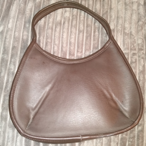 Small brown leather handbag - Picture 5 of 6